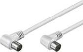 Produktbild Goobay Antennen Winkel Anschlusskabel, Weiss, 2.5 m (70 dB, Antennenkabel)