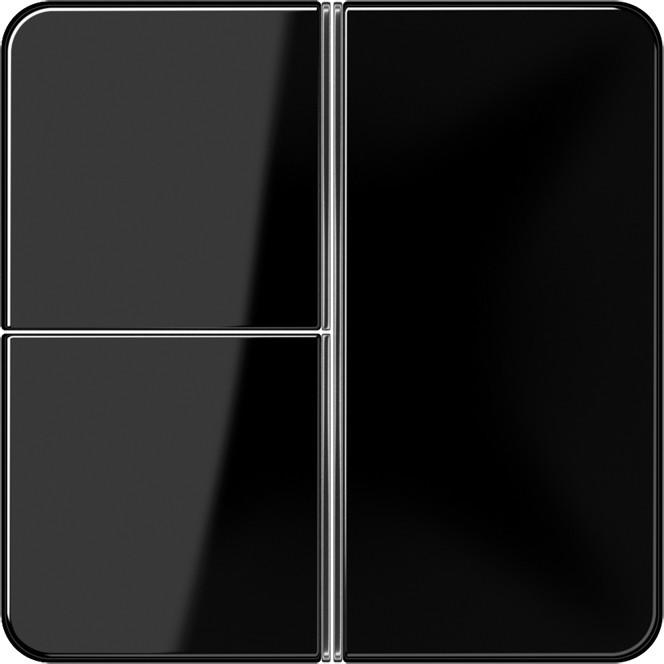 JUNG, Zubehör Schalterprogramm, Taste 3t Schalter CD sw glz CD403TSASW