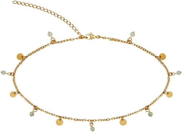 Actual product image HCA Anklet,Sunshine,green quartz.607421 (Gold-plated stainless steel, 27 cm)