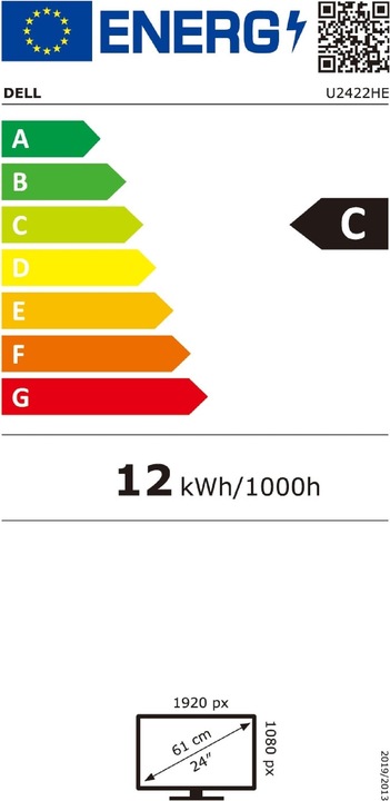 Energy Label Dell UltraSharp U2422HE (1920 x 1080 pixels, 24")