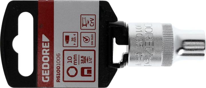 Actual product image Gedore Red 1/2 Socket 6-sided. short Ø 10 mm (10 mm)