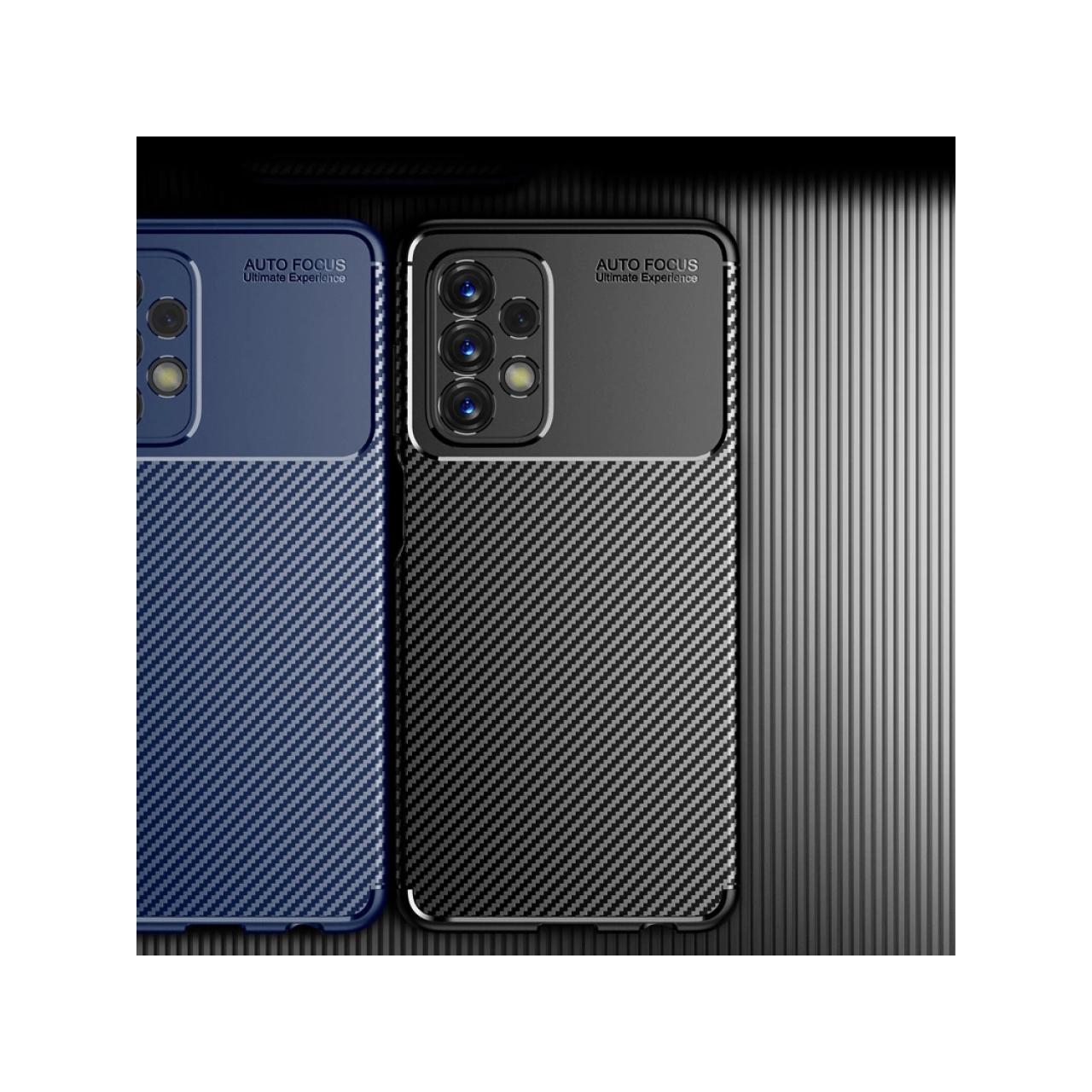 Thumbnail - Screenguard Samsung Galaxy A13 4G Hülle Carbon Design TPU Case (Samsung Galaxy A13), Smartphone Hülle, Schwarz