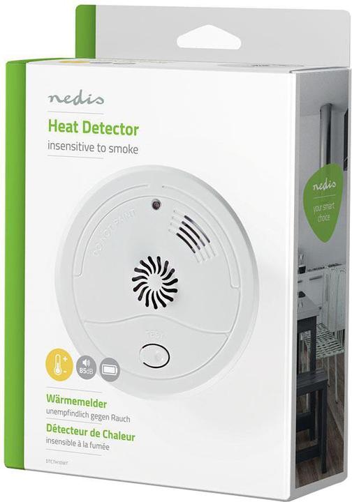 Image du produit Nedis Alarme de chaleur Alimentation par pile Durée de vie de la pile jusqu'à : 7 ans avec bouton de test