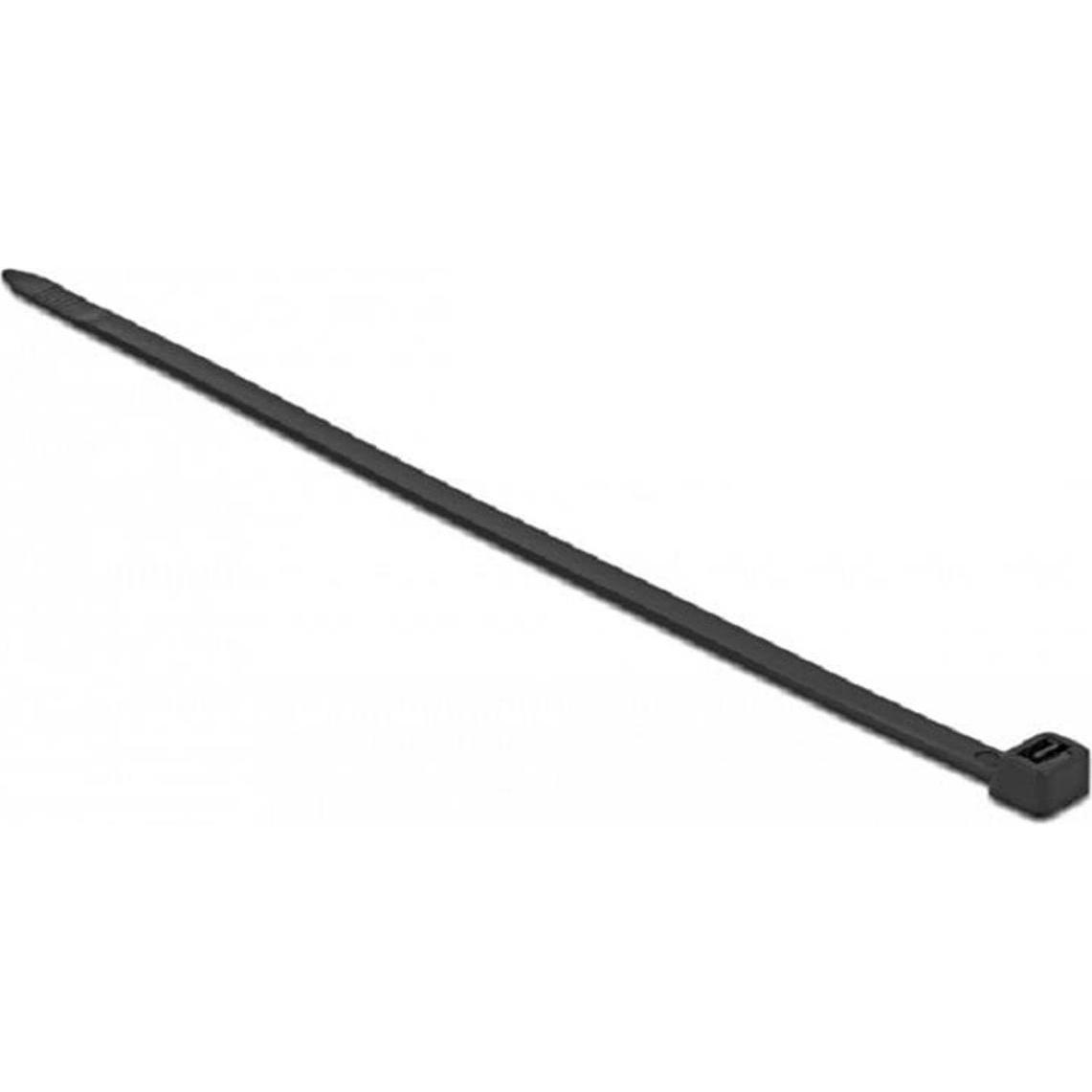 Delock, Kabelbinder, Kabelbinder kälteresistent L 380 x B 7,6 mm schwarz 50 Stück (Klettkabelbinder, 380 mm, 50 Stk.)