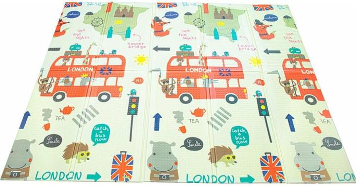 Actual product image Kik Learning mat, foldable, double-sided foam, city/forest 200 x 180 cm x 0.8 cm (200 x 180 cm)