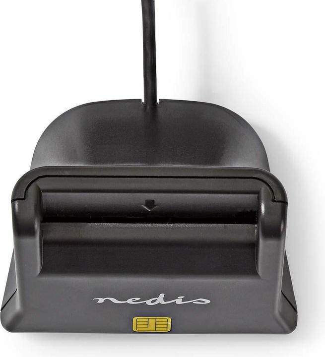 Produktbild Nedis RDRU2SM3BK Intelligenter Kartenleser, Schwarz, USB 2.0 (USB 2.0)
