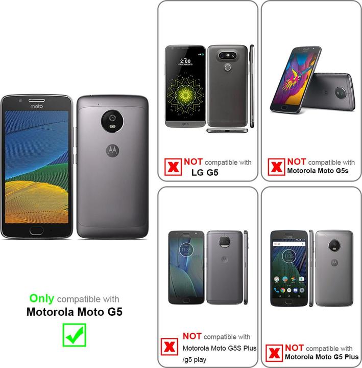 Actual product image Cadorabo Book Classy Style Cover (Motorola Moto G5)