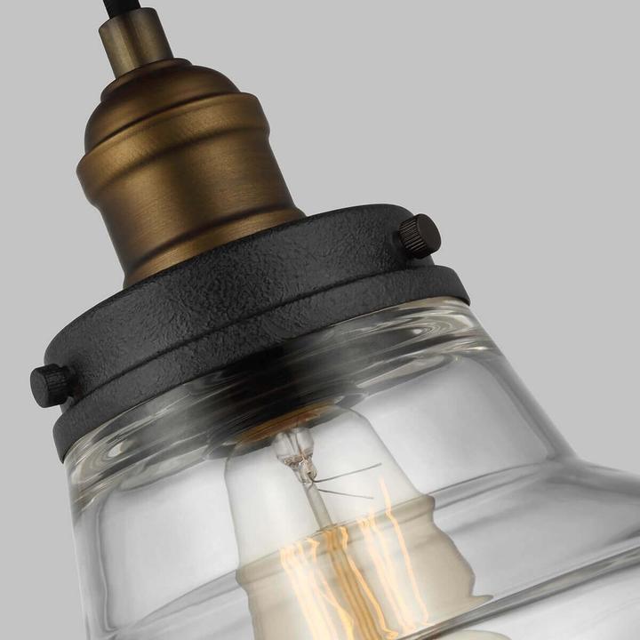 Produktbild Elstead Lighting Baskin Hängeleuchte E27 26cm Gealtertes Messing, Dunkles verwittertes Zink (E27)