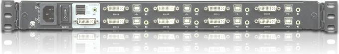 Produktbild Aten CL6708MW ES Single Rail KVM-Switch 8-Port 17,3"-LCD (USB DVI) ES-Layout