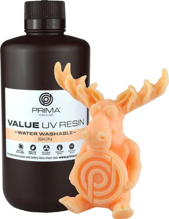 Actual product image Prima Creator PrimaCreator Value Water Washable UV Resin - 1000 ml - Skin (Orange)