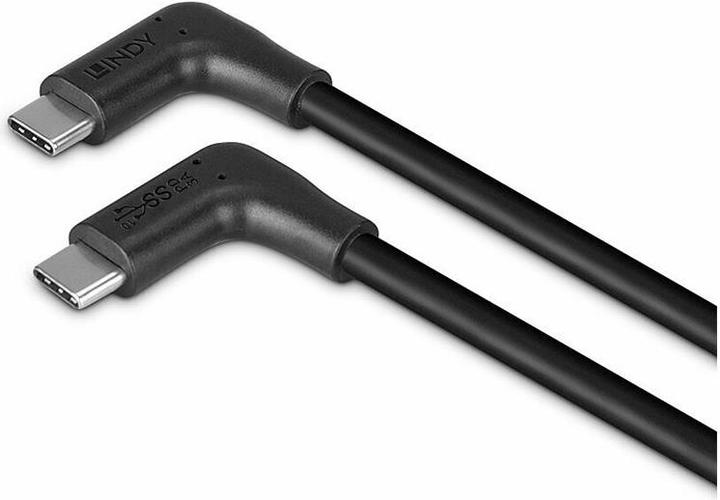 Actual product image Lindy 1.5m USB 3.2 type C cable 2 x 90° angled (32024) (1.50 m, 60 W)