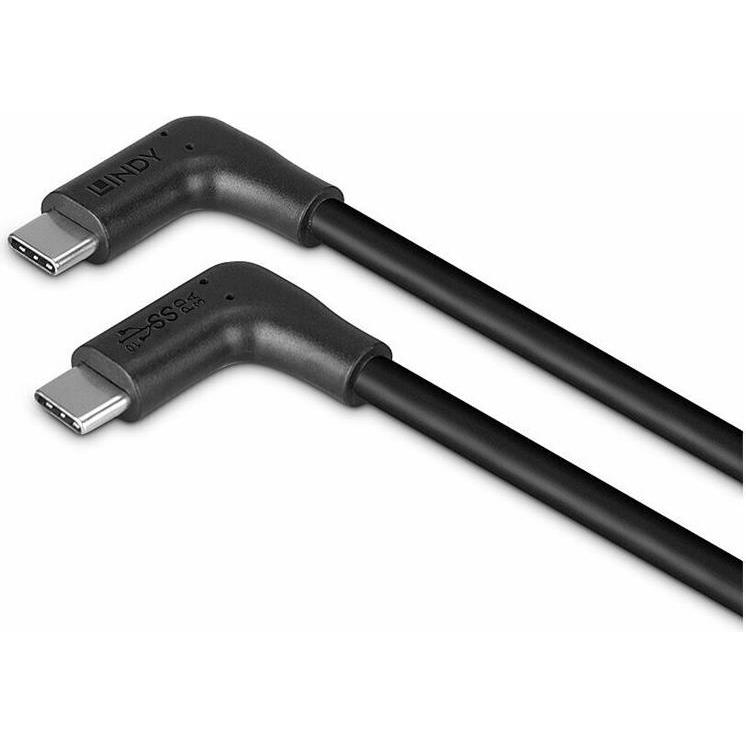 Thumbnail - Lindy 1.5m USB 3.2 Typ C Kabel 2 x 90° gewinkelt (32024) (1.50 m, USB 3.2 Gen 2), USB Kabel