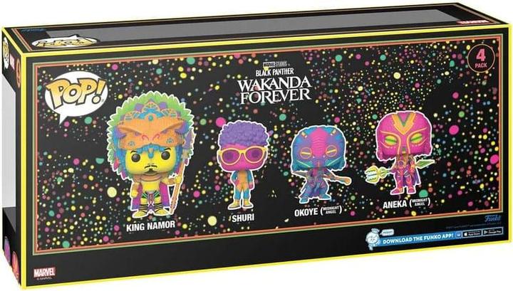Produktbild Funko Marvel POP! Movies Vinyl Figuren 4er-Pack Black Panther Wakanda Forever S2 9 cm
