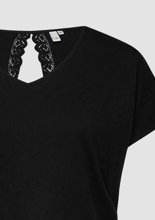 Produktbild s.Oliver Baumwollshirt mit Spitzeneinsatz (44)