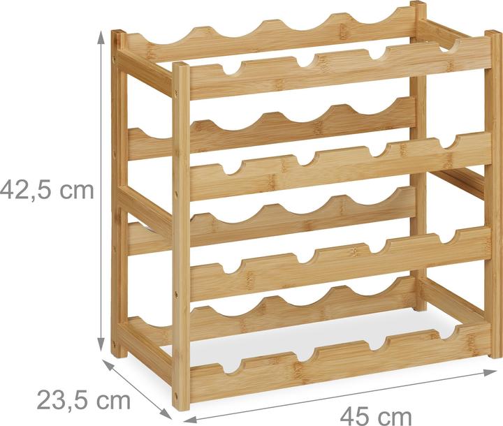 Actual product image Relaxdays Wine rack (45 x 23.5 x 42.5 cm, 16 Fl.)