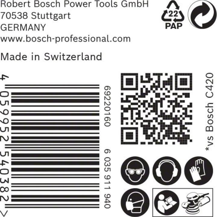 Actual product image Bosch Professional Zubehör EXPERT M480 Sanding net for random orbital sander, 150 mm, G 120, 50 pieces (120)