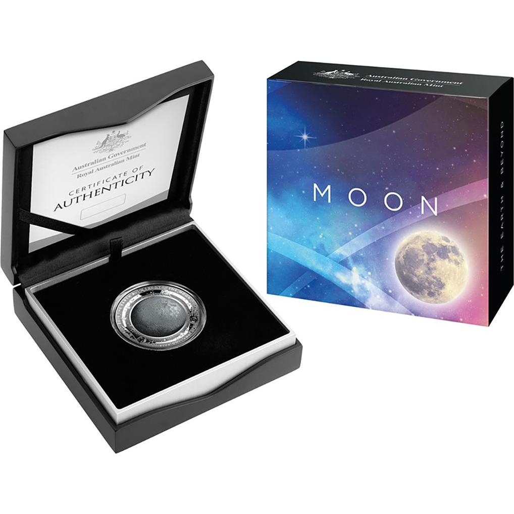 RAM, Münzen, Silbermünze Earth and Beyond 2019 - Der Mond - 1 Unze PP coloriert, Silber, (999, 2019)