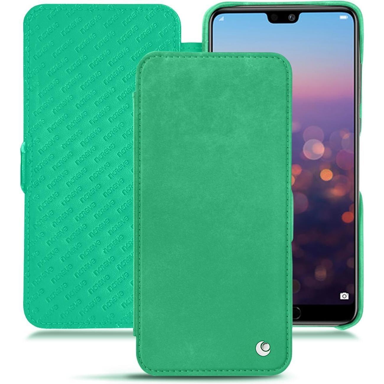 Noreve Lederschutzhülle horizontal (Huawei P20 Pro), Smartphone Hülle, Grün