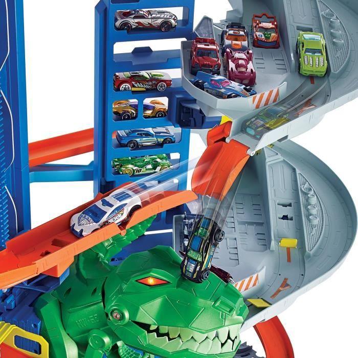 Actual product image Hot Wheels City Megacity Parking Garage with T-Rex Attack