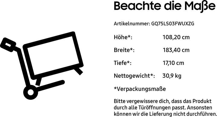 Image du produit Samsung TV GQ75LS03FWUXZG (75", The Frame Pro, QLED, 4K, 2025)