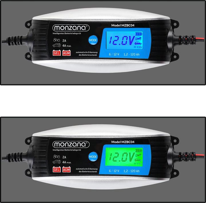 Actual product image Monzana KFZ Batterieladegerät (12V, 6V, 4 A)