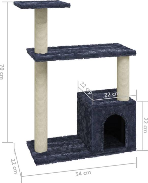 Produktbild vidaXL Katzenbaum (70 cm, Dunkelgrau)