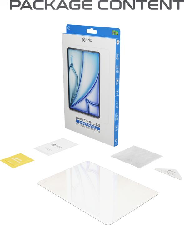 prio Pellicola protettiva in vetro temperato per iPad Pro 11 (2024) trasparente (1 pz., Apple iPad Pro 11 2024)