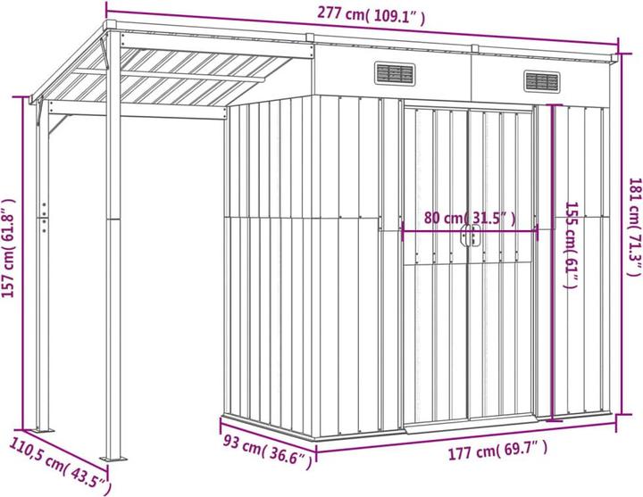 Produktbild vidaXL Gartenhaus