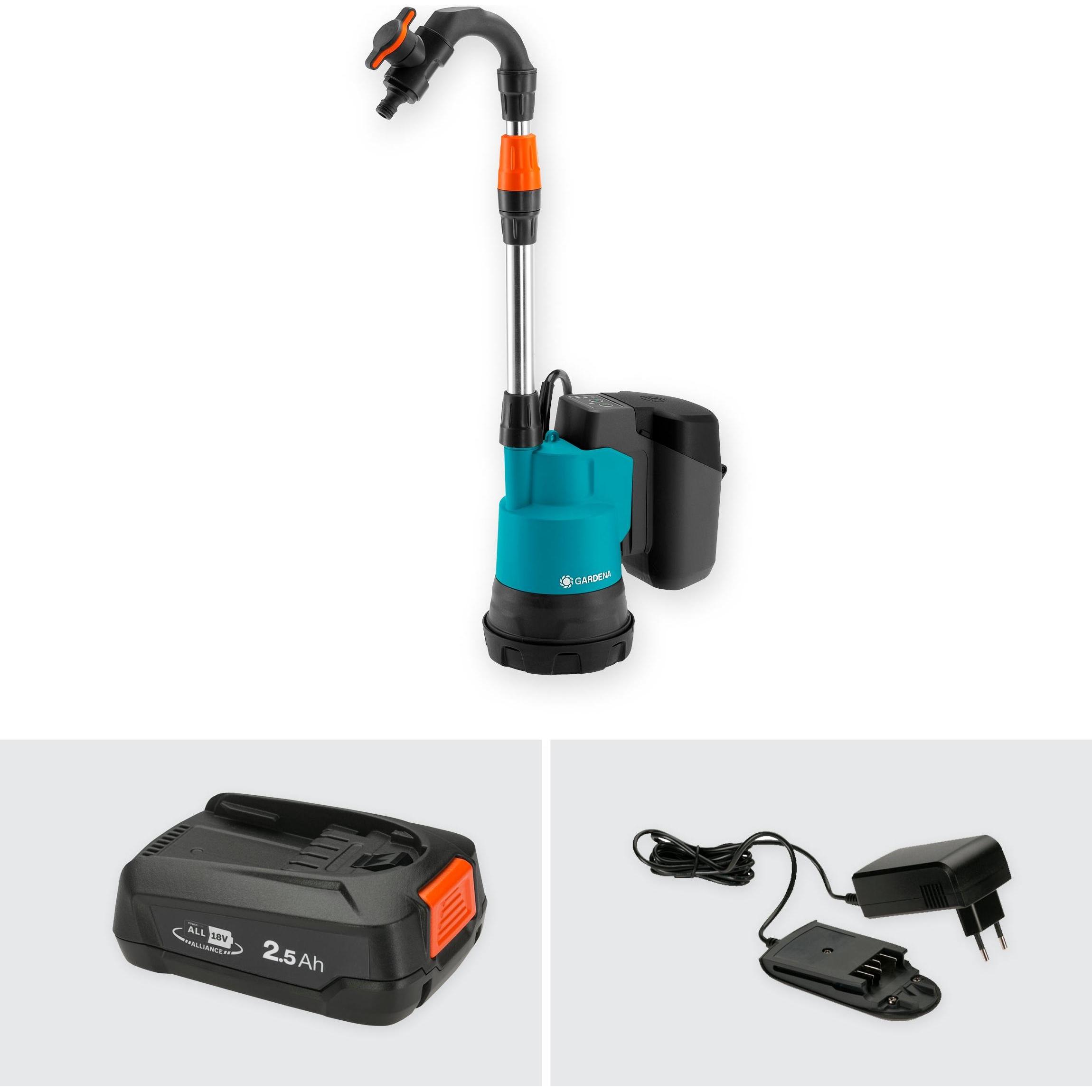 Gardena, Wasserpumpe, Akku-Regenfasspumpe (Regenfasspumpe)