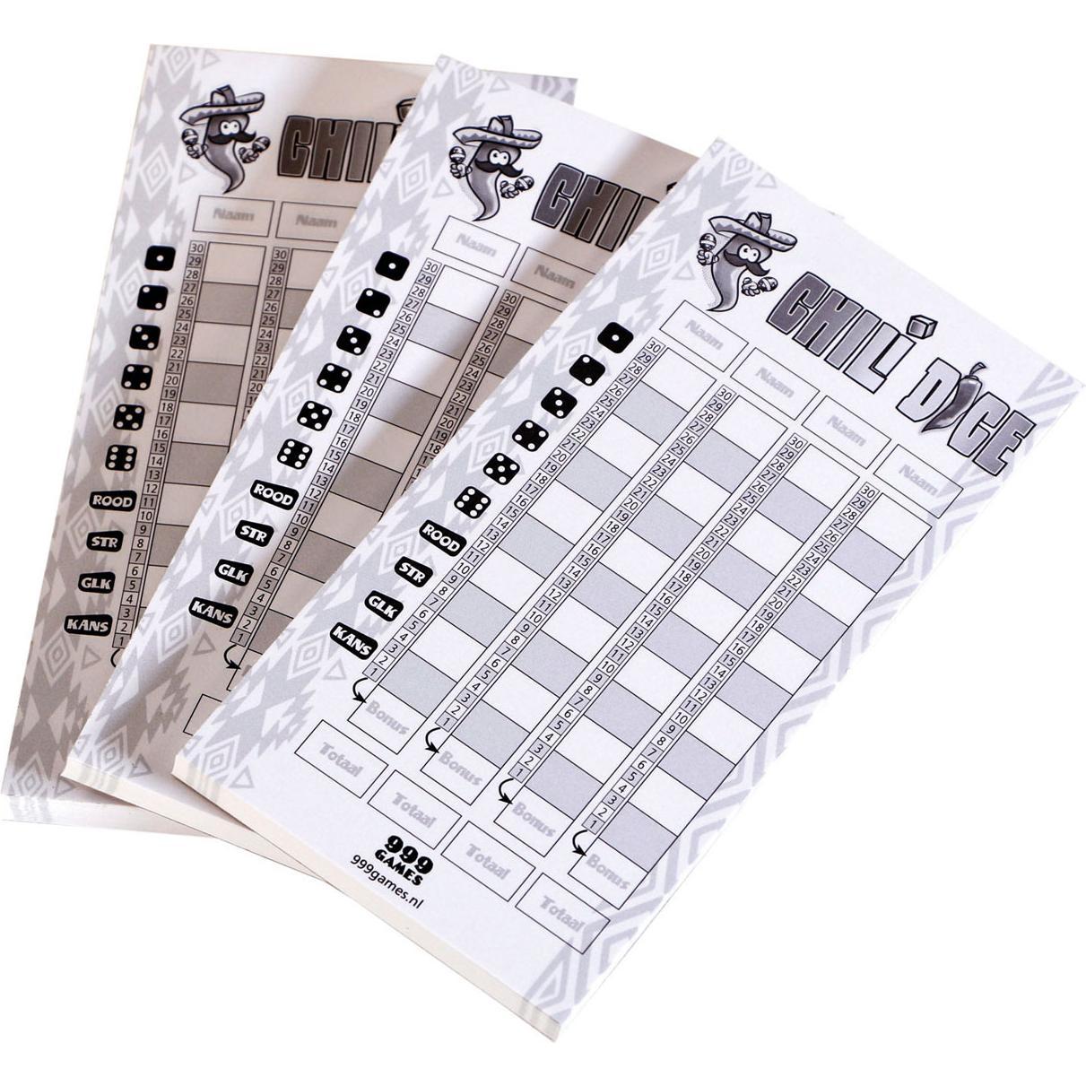 Thumbnail - 999Games Wertungsblöcke Chili-Würfel, 3St.