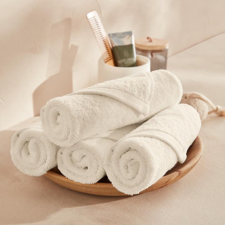 Actual product image La Redoute Interieurs 4-pack of Zavara terrycloth guest towels (40 x 40 cm)