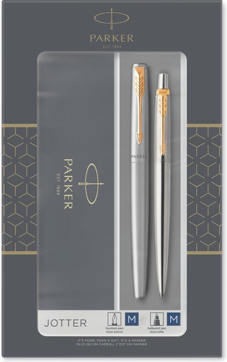 Produktbild Parker Pen Schreibgeräte-Set JOTTER Edelstahl G.C. Inhalt: 1 Kugelschreiber, Strichstärke: M (2x)