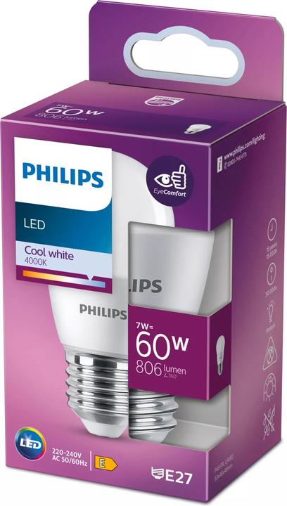 Image du produit Philips LED 60W P48 E27 CW FR ND 1PF/10 (E27, 806 lm)