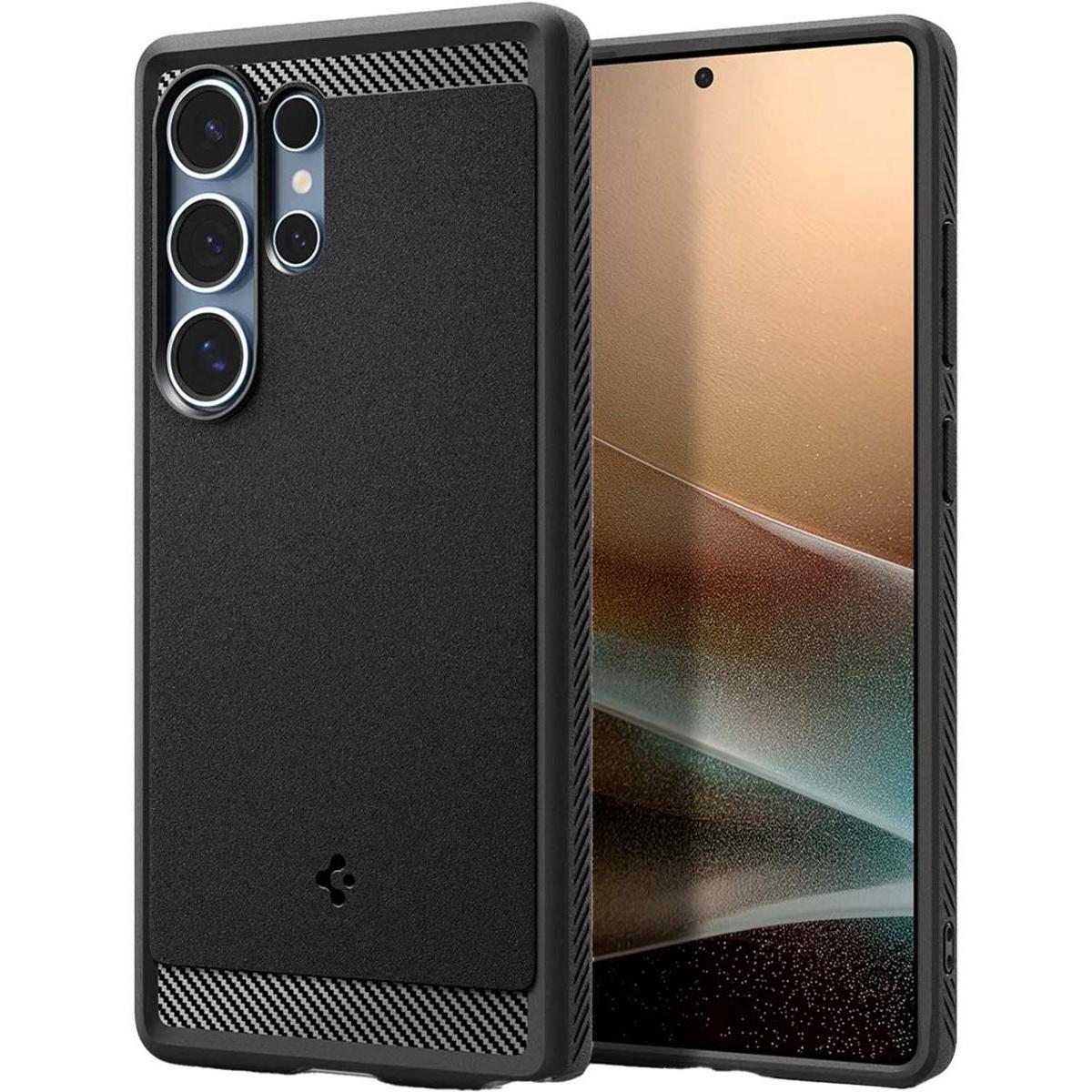 Spigen Nero Custodia Rugged Armor Magfit (Samsung Galaxy S25 Ultra), Cover Smartphone,