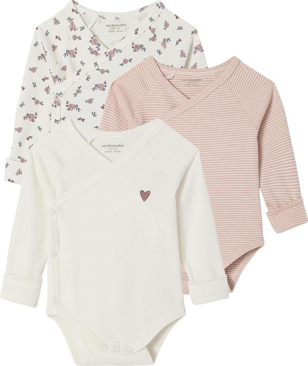 Immagine prodotto Vertbaudet Bio-Kollektion: 3er-Pack mitwachsende Baby Bodys (62)