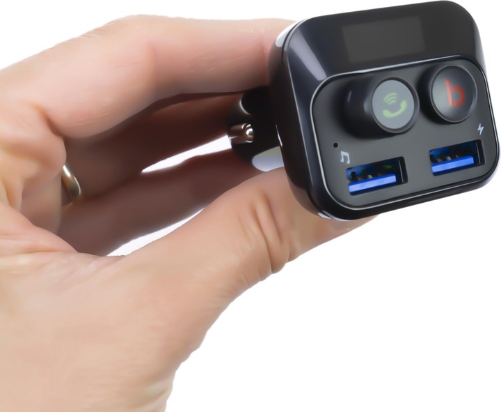Productafbeelding PNI FM-modulator Valentine F250 Bluetooth 5.0, MP3-speler, FM-zender, micro SD-sleuf, dual