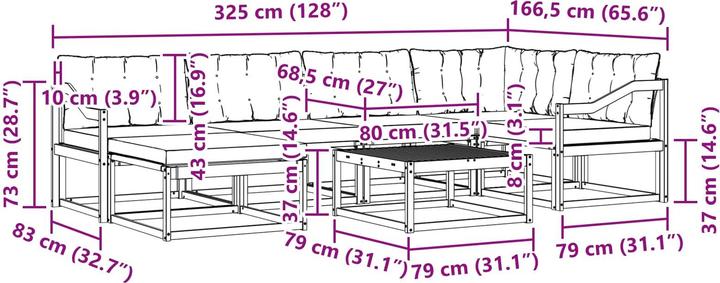 Produktbild vidaXL Outdoor-Sofagarnitur
