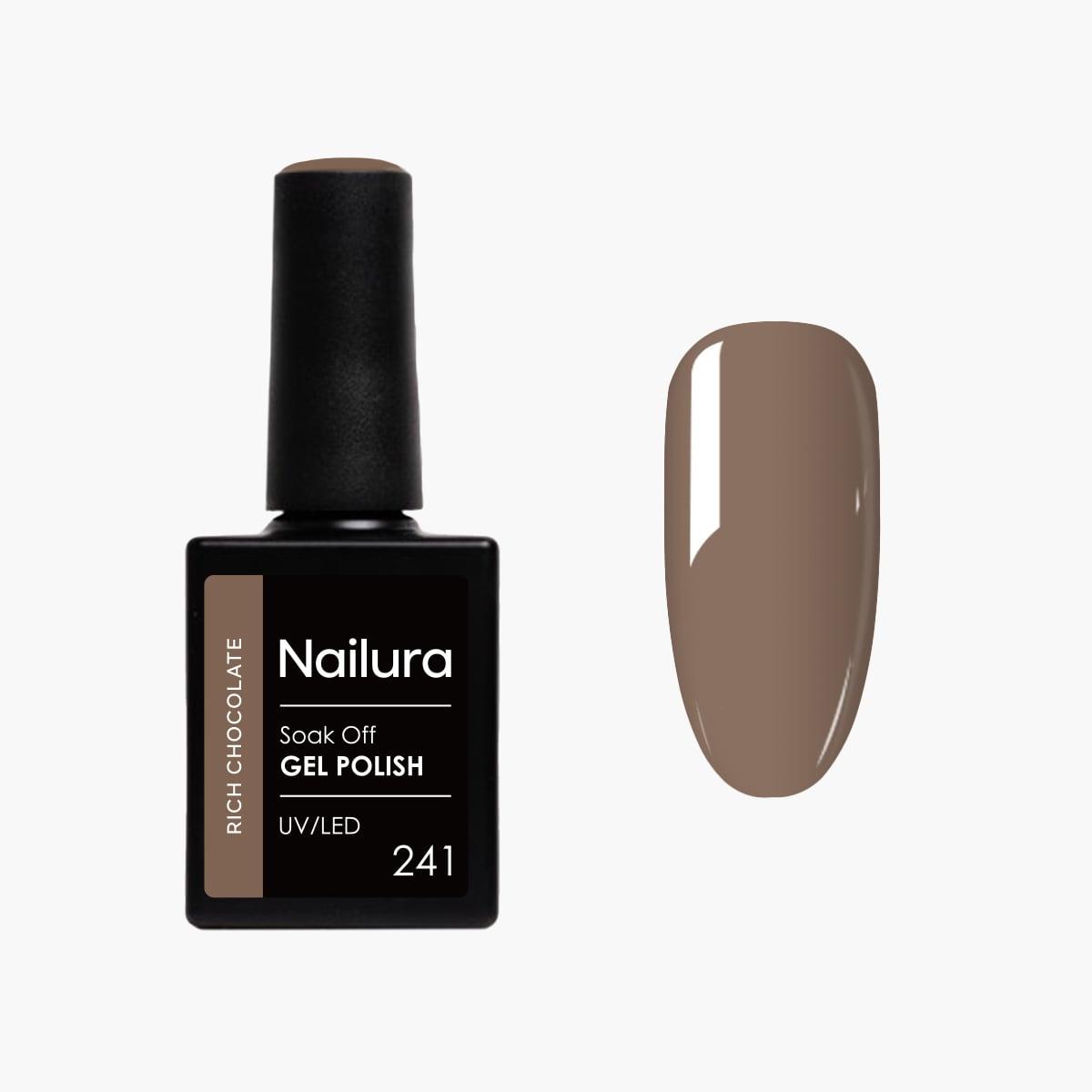Nailura - Gel Polish 241 - Rich Chocolate - 10 ml (Rich Chocolate) (70260)