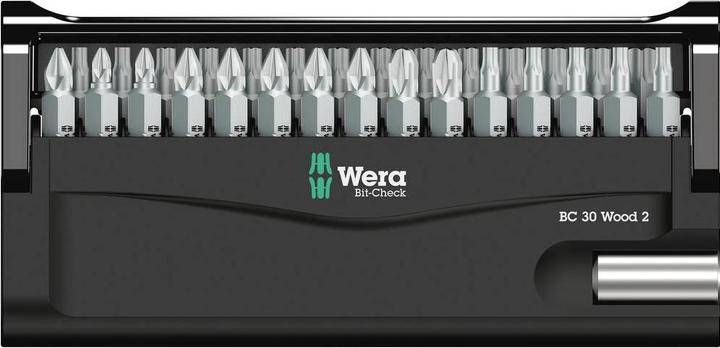 Produktbild Wera Bit-Check 30 Wood 2 SB (2xPZ3, TX 4 x 25 mm, PH2X 25mm, 5 x PZ, 1x TX40)