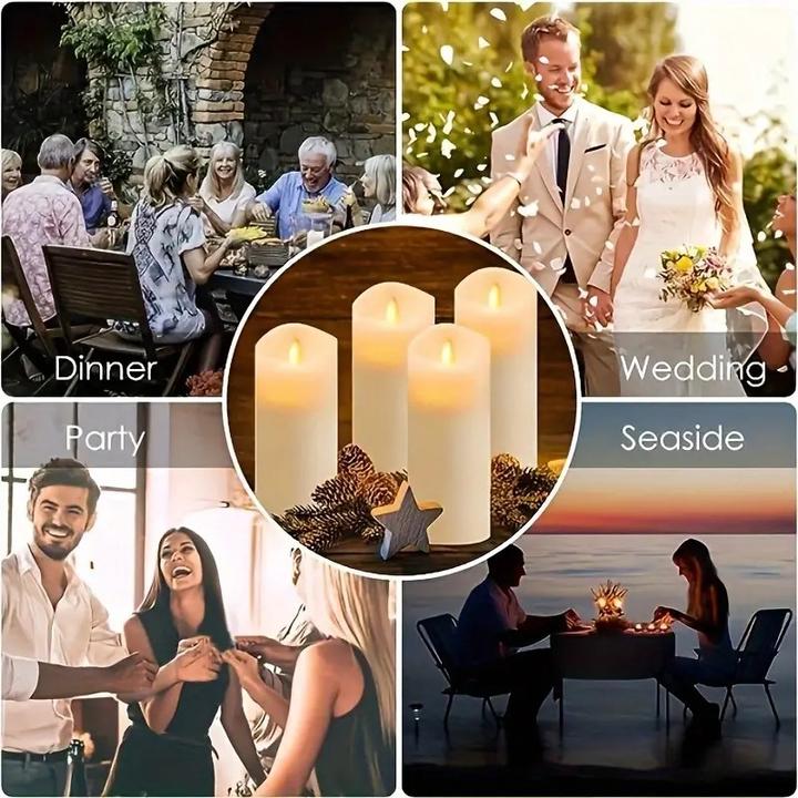 Actual product image Cbx 4 flameless LED candles with remote control and timer function (4x)