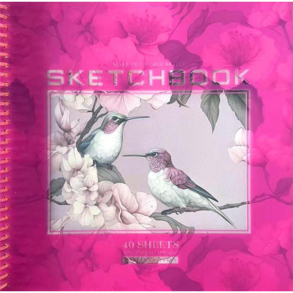 NoName, Quaderni + Bloc notes, Skizzenbuch 200x200/40K glatt Birds FRESH (200 x 200 mm)