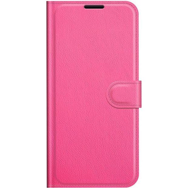 MU Classic Litchi Leder Bookcover Series (ZTE Blade V30 Vita), Smartphone Hülle, Rosa