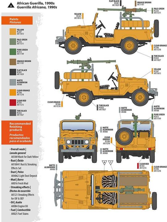 Produktbild AK Interactive 35003 FJ43 Pickup w/SPG-9 Recoilless Gun 1:35 Plastic Model Kit