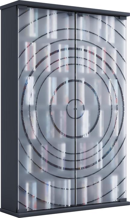 Actual product image VCM Holz CD DVD Stand Regal Glastür Tilano L (60 x 18 x 92 cm)