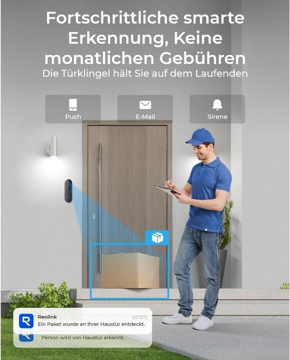 Produktbild Reolink D340B 2K+ WiFi Video Doorbell (Kabellos)