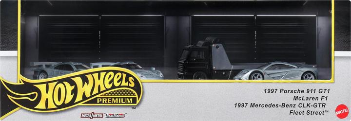 Hot Wheels Premium Collector Display Sets, 3 Cars & 1 Transporter