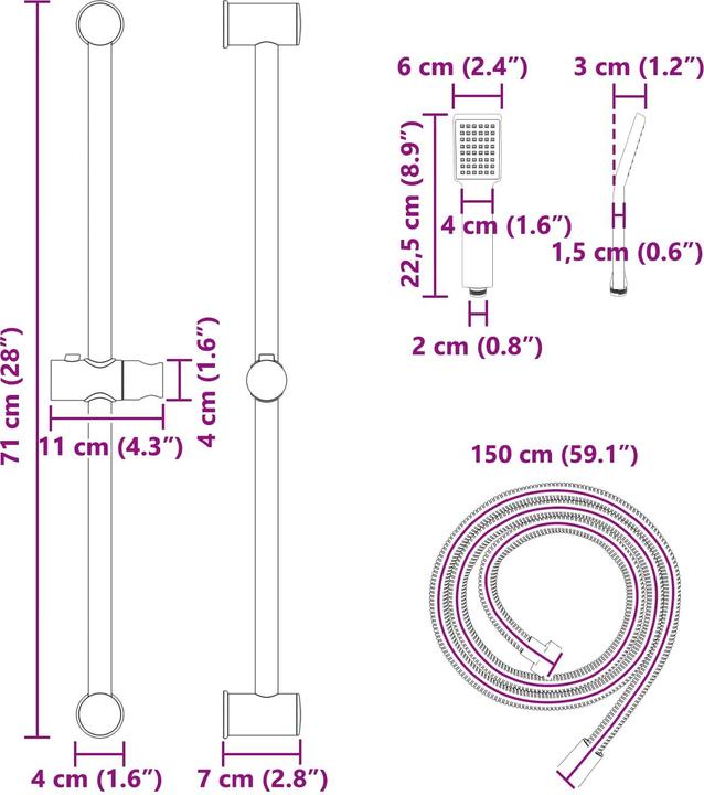 Produktbild vidaXL Duschsystem