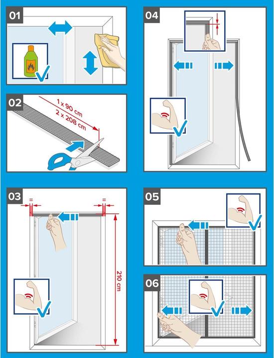 Immagine prodotto tesa Tenda magnetica per balconi e portefinestre, autochiudente, installazione senza foratura (90 x 210 cm)