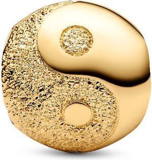 Actual product image Pandora Textured Yin and Yang Mini Charm (Metal, Gold plated)
