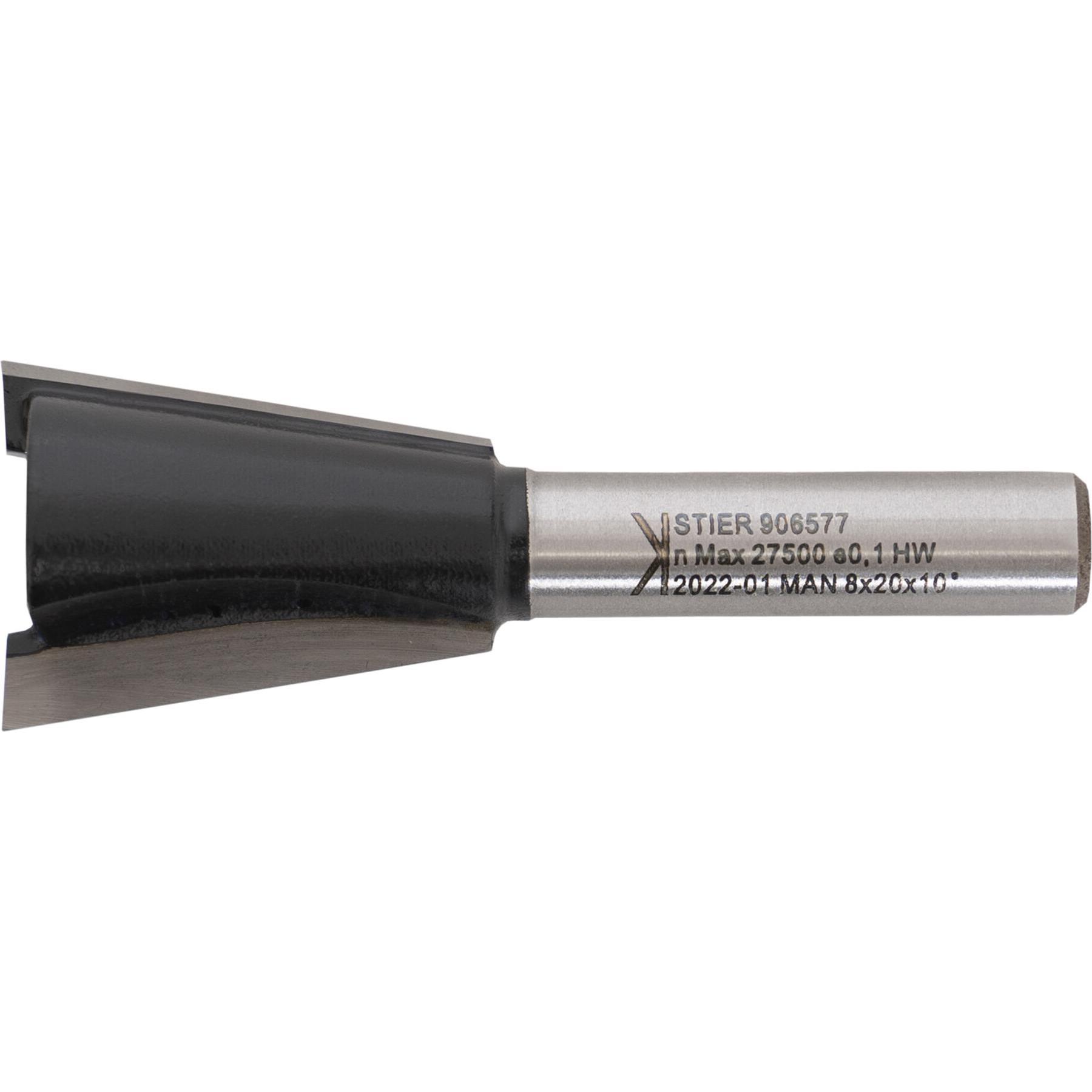 Stier, Punte per fresa, Fresa a denti HW 8 mm diametro 20 mm NL26 mm 10 gradi